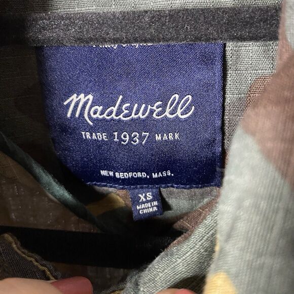 Madewell Outbound Camo Jacket Women's XS Green Brown Button Army Military A8307 - Picture 5 of 7